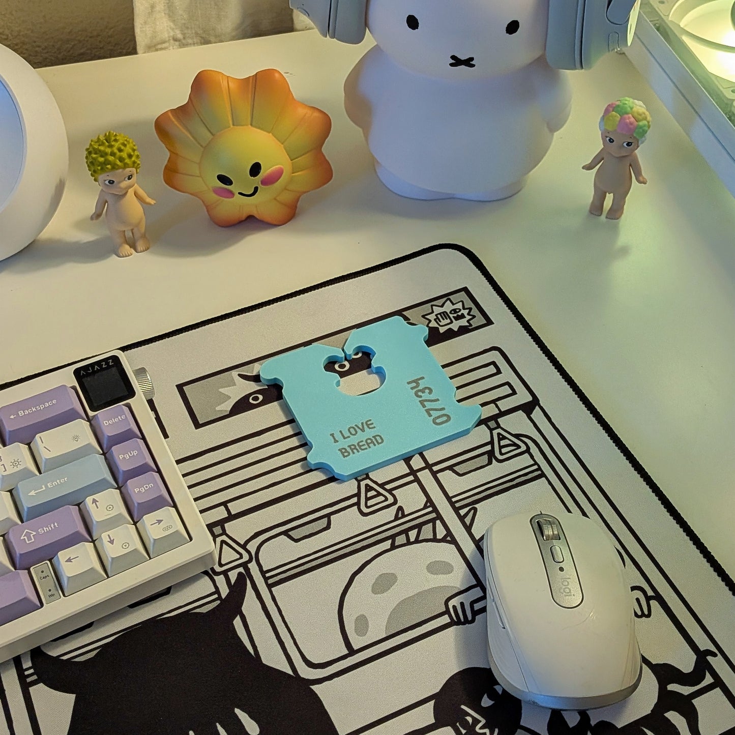 Bread Tag Coaster (Light Blue)