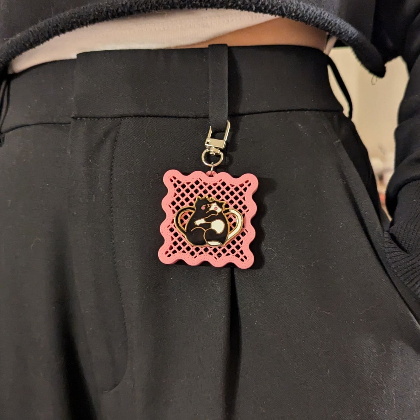 3D Printed Squiggle Pinboard Keychain
