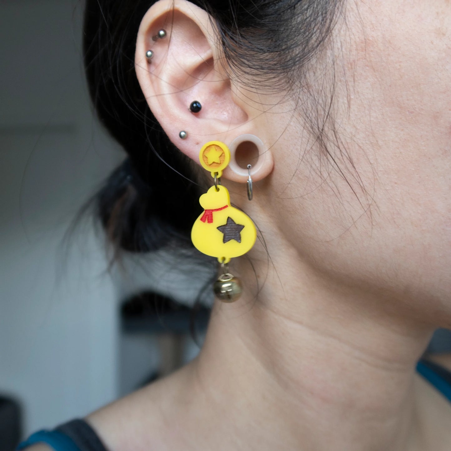 Bell Bag Stud Dangle Earrings