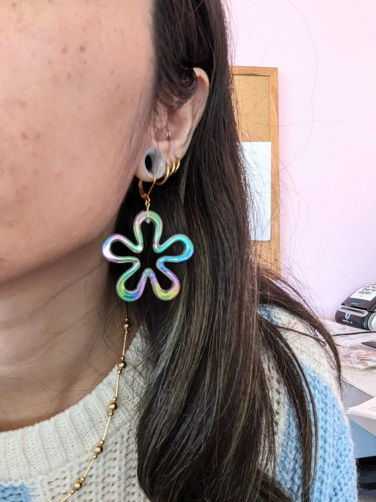 Bikini Bottom Flower Earrings