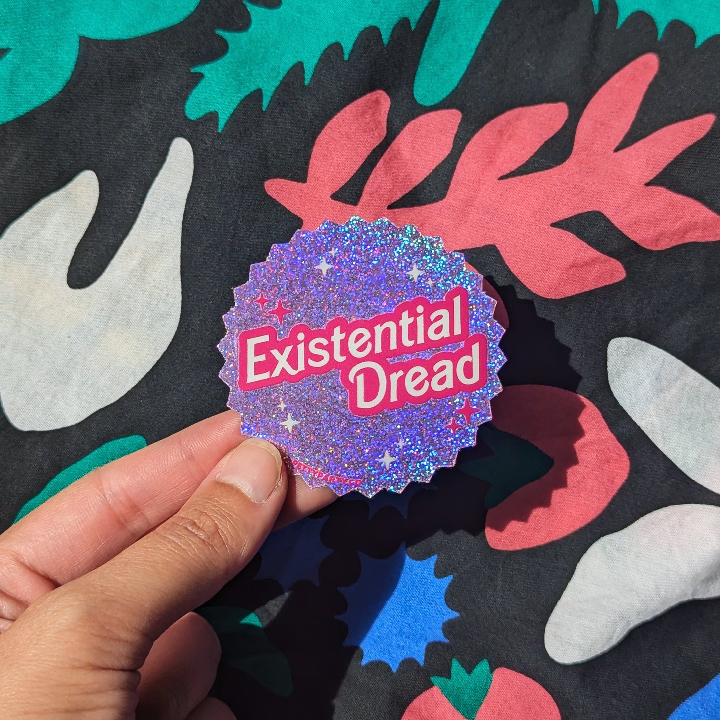 Existential Dread Glitter Vinyl Sticker