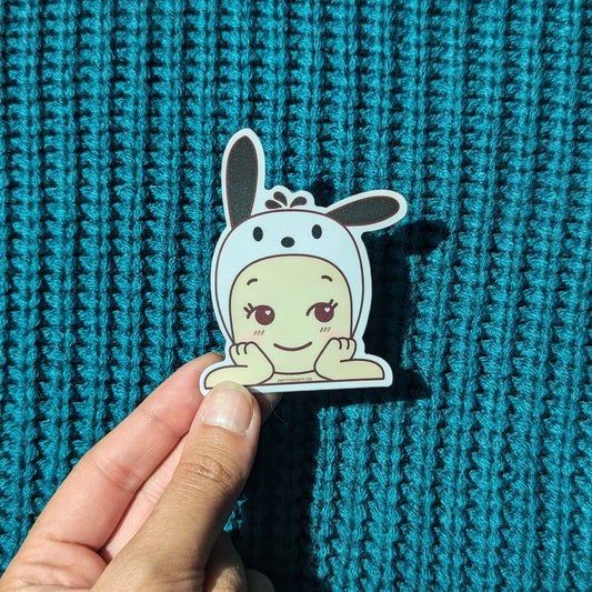 Kawaii Pocha Dog Baby Mini Peeker Vinyl Sticker