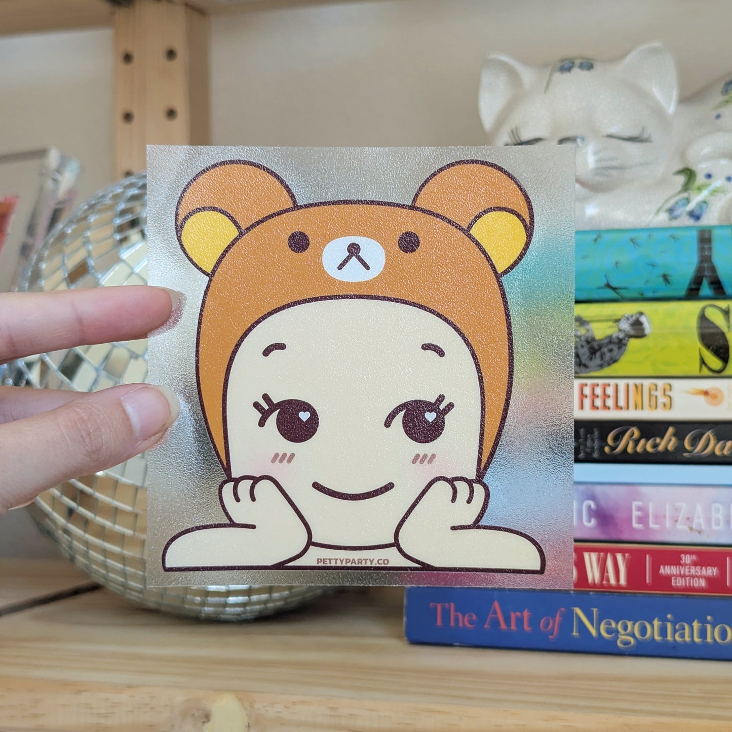 Kawaii Bear Baby Peeker Vinyl Sticker Decal