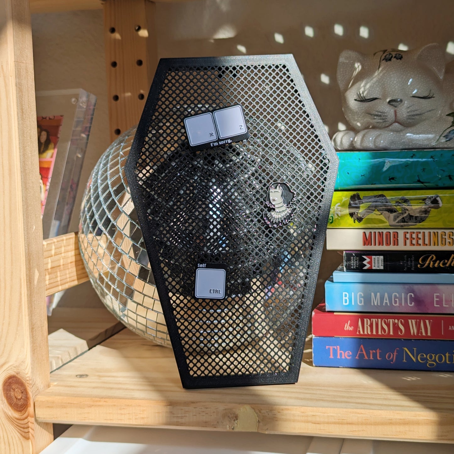 3D Printed Coffin Enamel Pinboard & Earring Display