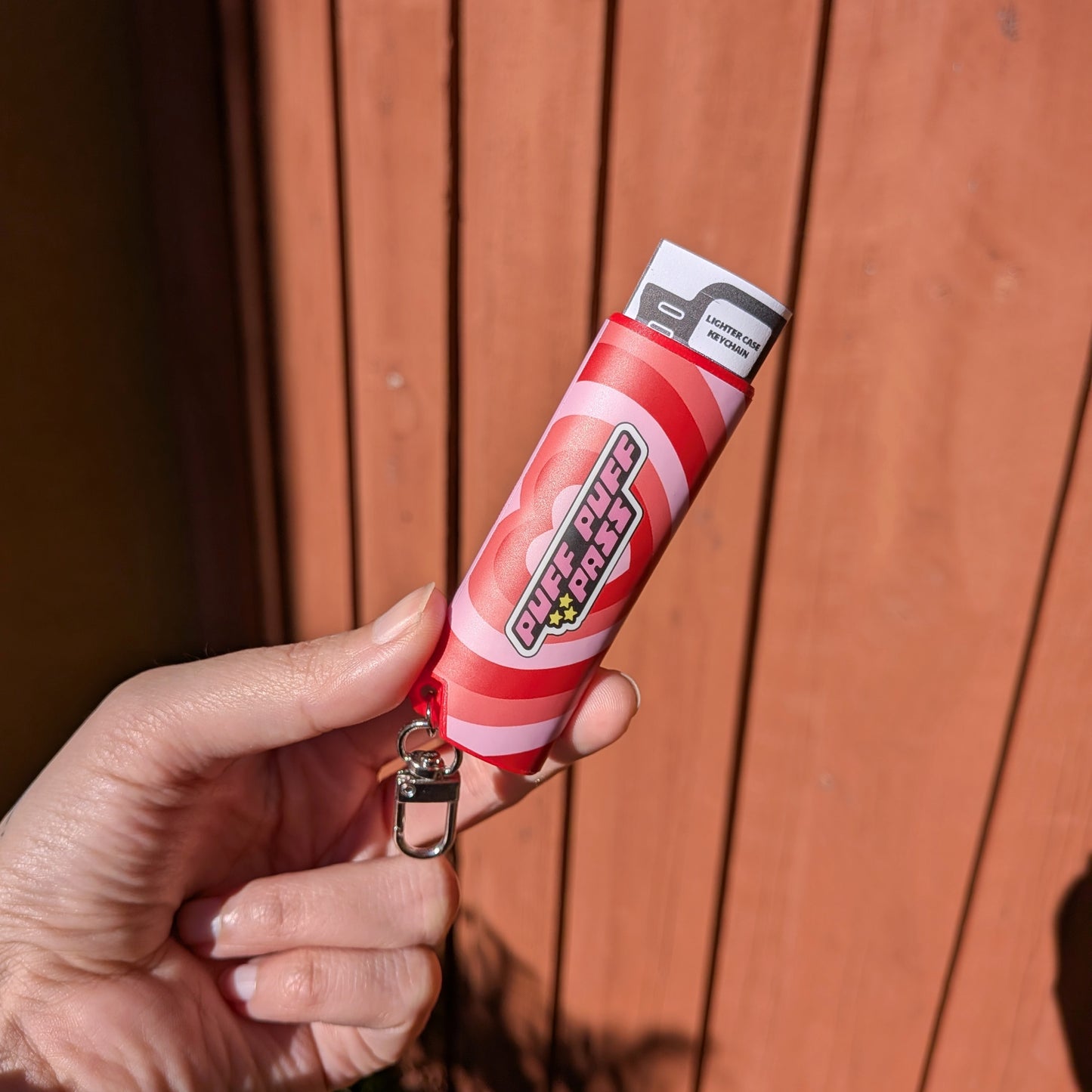 Puff Puff Pass Lighter Case Keychain