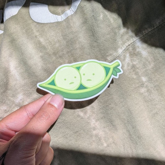 Green Guy Two Peas in a Pod Vinyl Sticker