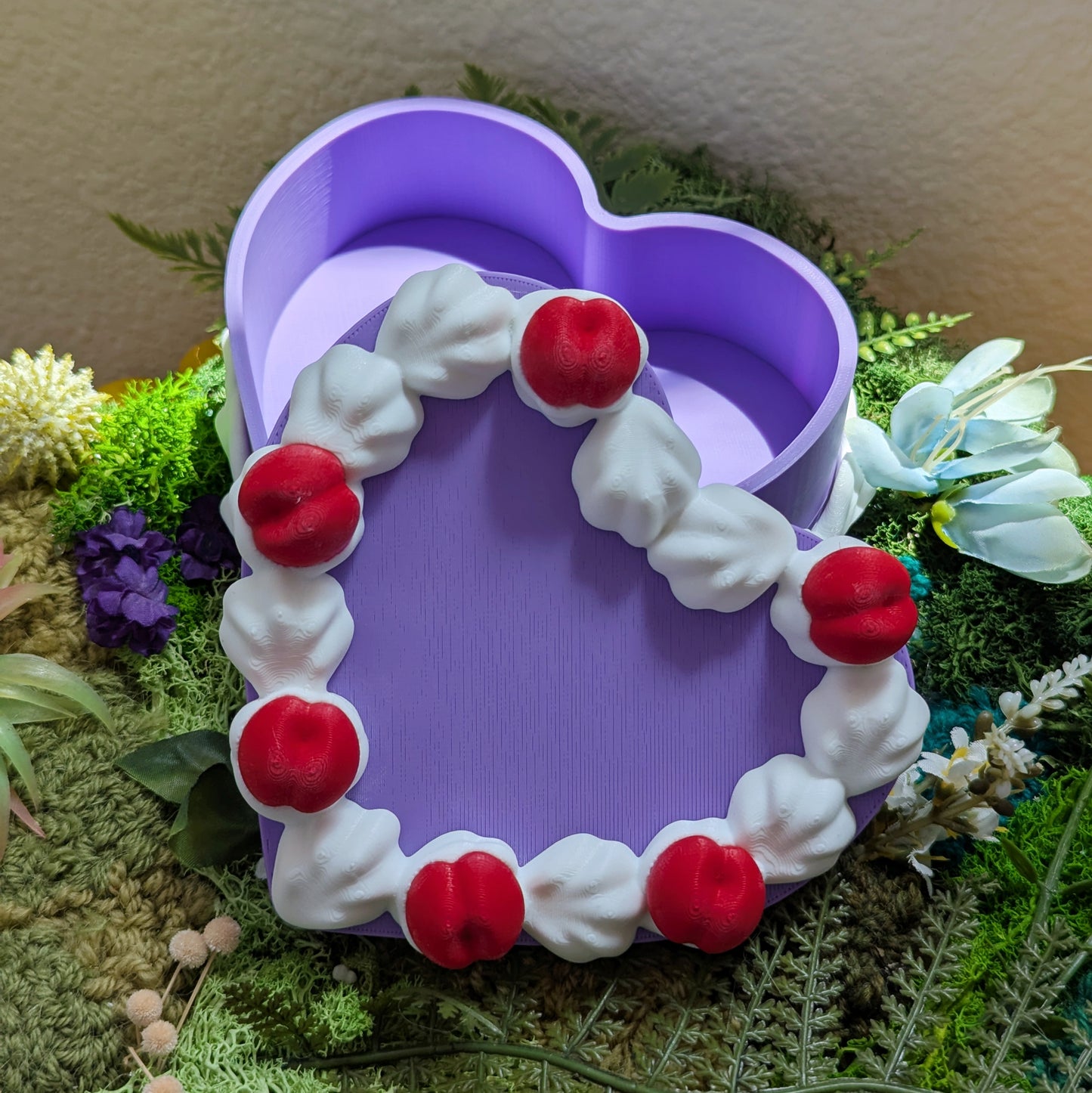 3D Printed Cake Trinket Jewelry Box - Ube Flavor
