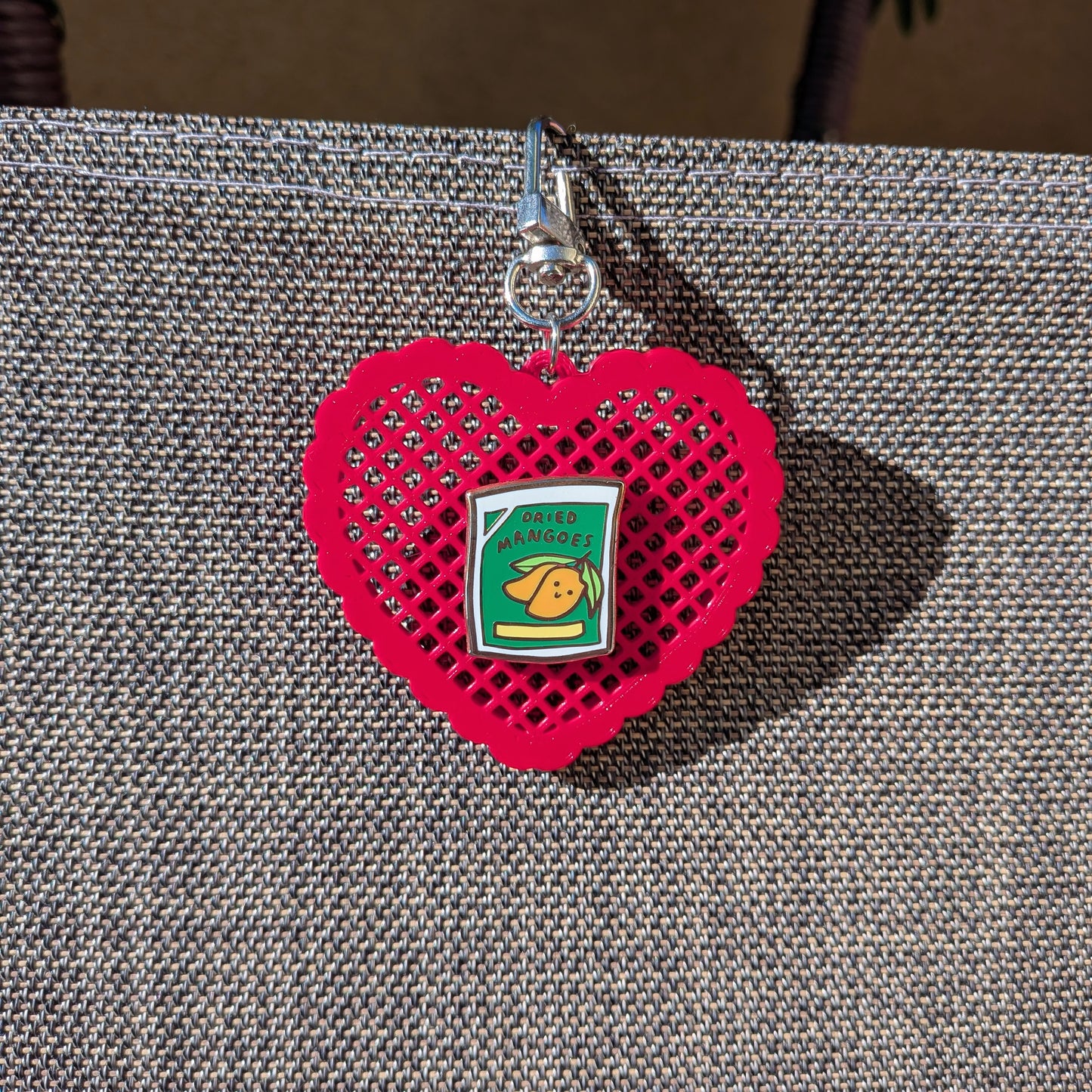Heart Pinboard Keychain (Red)
