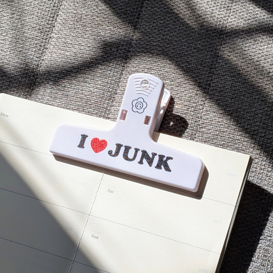 I Love Junk White Journal Clamp